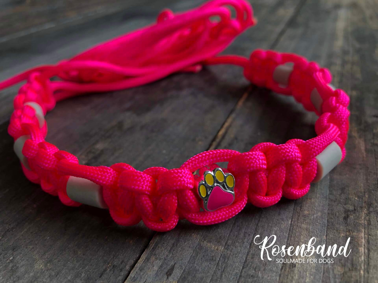 Pure Neon-Pink EM-Keramik Schmuckhalsband