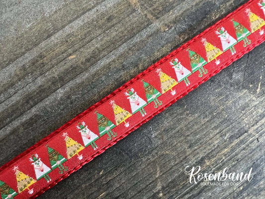 Red Christmas Trees - Motivhalsband